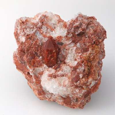red quartz in gypsum